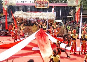 Kemeriahan Gebyar Seni Budaya Kota Mungkid Tahun 2023 dalam rangka memeriahkan HUT Kemerdekaan RI ke-78.