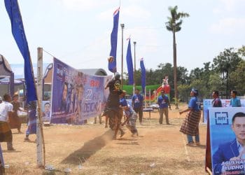 Keseruan lomba yang digelar DPC Partai Demokrat Kabupaten Pati
