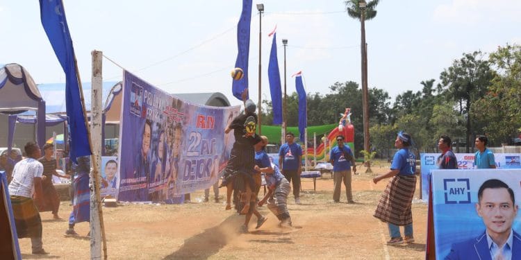 Keseruan lomba yang digelar DPC Partai Demokrat Kabupaten Pati