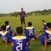 Siswa Akademi Persib Pati selesai latihan.