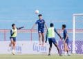 Pemain Persipa Pati latihan di SGBK Jepara