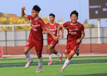 Muhamad Al-Farel (paling kiri) pemain muda potensial asal Kudus memberi kemenangan untuk Persipa Junior.