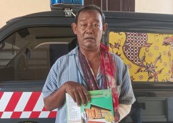 Sukirno sopir yang menjadi korban penganiayaan saat di kantor Polsek Juwana