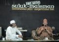 Anis Sholeh Ba’asyin dan Dr. Abdul Jalil dalam Ngaji NgAllah Suluk Maleman ‘Dosamuka’ yang digelar Sabtu (19/11/2023)