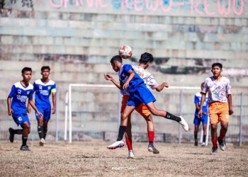 Ilustrasi pemain akademi saat melakoni pertandingan.