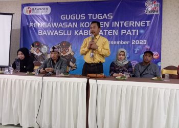 Bawaslu Pati mengajak wartawan melakukan pengawasan partisipatif terhadap konten sosial media di masa kampanye Pemilu 2024.
