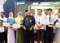 Pj Bupati Pati Henggar Budi Anggoro bersama Kepala Inspektorat Pati saat pencanangan sekolah berintegritas antikorupsi.