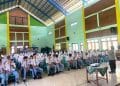 Siswa-siswi SMAN 1 Sulang antusias mengikuti sosialisasi Rim Polri oleh Polres Rembang, (28/3).