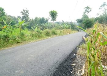 Jalan Desa Tompegunung - Sukolilo sudah mulus.
