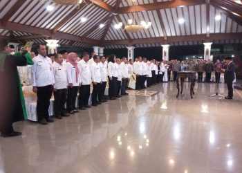 Pelantikan pejabat baru di lingkungan Pemkab Pati oleh Bupati Pati Sudewo.