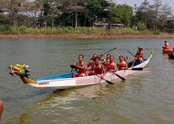 Atlet cabang olahraga dayung saat mengikuti kejuaraan Porprov 2023 lalu di Waduk Gembong Pati.