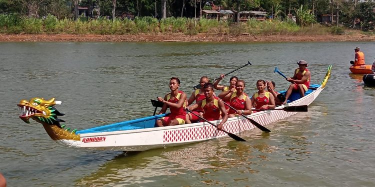 Atlet cabang olahraga dayung saat mengikuti kejuaraan Porprov 2023 lalu di Waduk Gembong Pati.