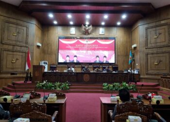 DPRD Kabupaten Pati menggelar rapat paripurna dengan agenda penyampaian hasil evaluasi RPJMD oleh gubernur.