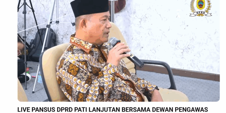 Tangkapan layar live streaming rapat pansus hak angket di youtube Sekretariat DPRD Pati.