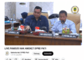 Tangkapan layar siaran langsung rapat pansus hak angket DPRD Pati.
