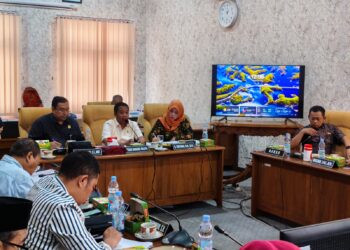 Jalannya rapat pansus hak angket DPRD Pati beberapa waktu lalu.