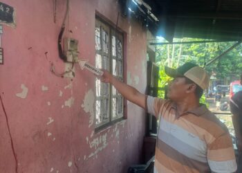 Olah TKP kejadian kebakaran di Kajen Pati pada (8/10/2025)