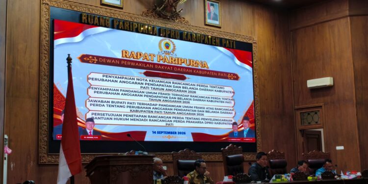 Perubahan APBD 2026 dan Raperda Bantuan Hukum Jadi Fokus Utama Rapat Paripurna DPRD Pati